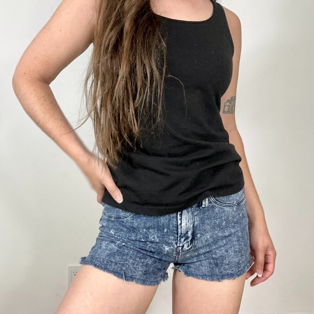*Silence and Noise Denim Jegging Mini Short